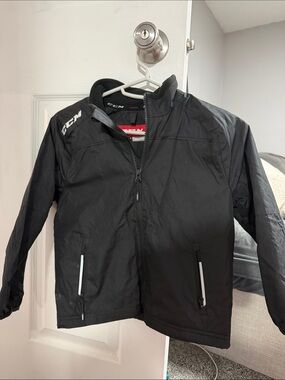 CCM Black Reflective-Trim Hockey Jacket